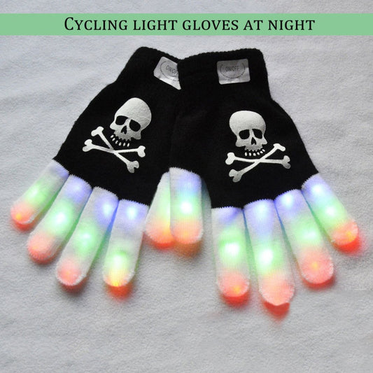 LED Light Emitting Stage Performing Night Riding Gloves Cool Flash