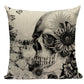 Halloween Skull custom Cushion Cover Cotton Linen Size 45*45 Printed Throw Pillows Decorative