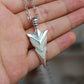 Glowing Green Arrow necklace Knight spear Necklace GLOW in the DARK