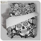 100% Polyester 3Pcs/4pcs Skeleton Printed Bedding Black & White Skull Bedding
