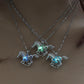 Glow in the Dark necklace Silver Chain Jewelry Ancient Running Horse Pendants
