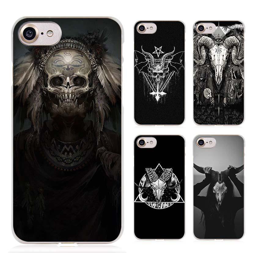 Skull terror design Clear Cell Phone Case Cover