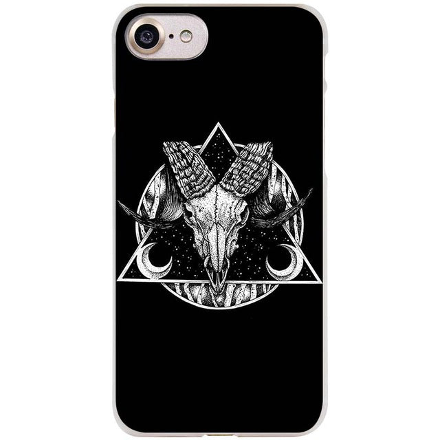 Skull terror design Clear Cell Phone Case Cover