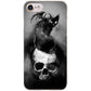 Skull terror design Clear Cell Phone Case Cover