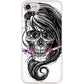 Skull terror design Clear Cell Phone Case Cover