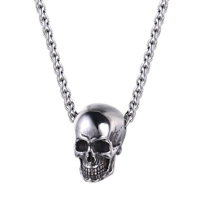 Jewelry Skull Necklace Stainless Steel Gothic Biker Pendant & Chain For Men/Women Punk