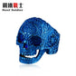 Steel soldier New Vintage Garden Flower Skull ring Black TITANIUM Mens Rings Fashion Jewelry