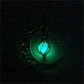 Glow In the Dark Jewelry Silver Plated with Crescent Shaped Loket Pendant