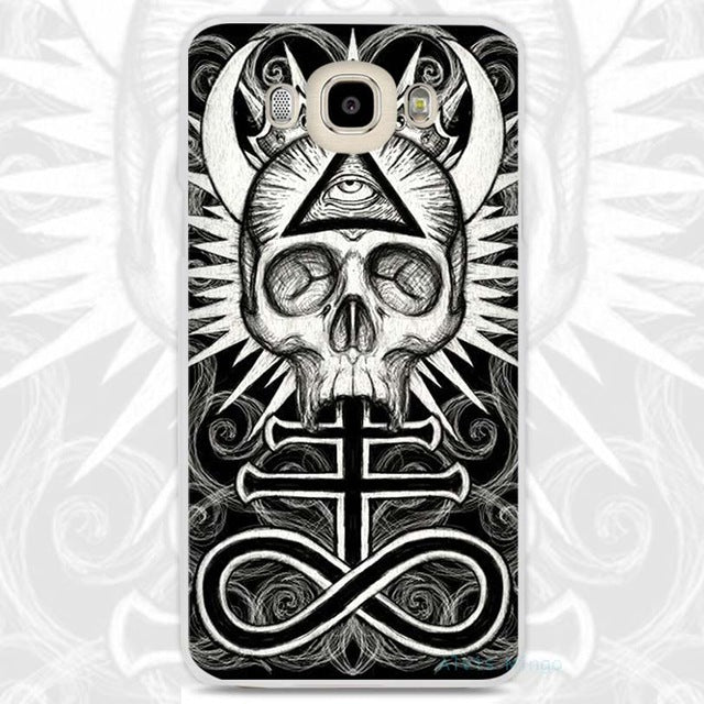 Satanic Skull terror design Cell Phone Case Cover