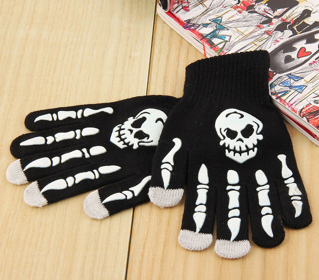 Claw Glovesplastic Knitted Wool Ghost Bone Gloves Men Women Halloween Party