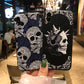 Skull skeleton phone cases for iPhone X 8 8Plus hard covers shockproof shell super funda