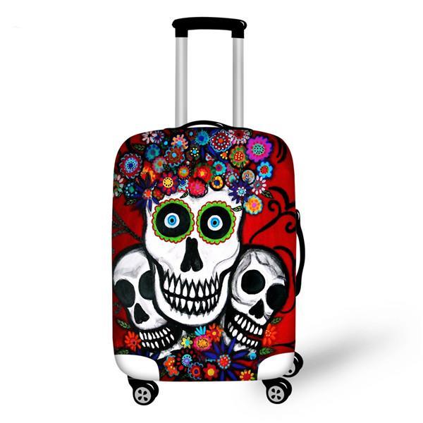 3D Punk Skull Head Printed Luggage Waterproof Covers