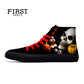 Punk Skull High Top Shoes Men Classic High Canvas Shoes Fashion 3D Street Nice Printed