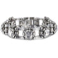 Men's Bracelet 316L Stainless Steel Biker Wristband Skulls Motorcycle Link Chain Punk Jewelry