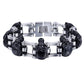 Men's Bracelet 316L Stainless Steel Biker Wristband Skulls Motorcycle Link Chain Punk Jewelry