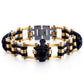 Men's Bracelet 316L Stainless Steel Biker Wristband Skulls Motorcycle Link Chain Punk Jewelry