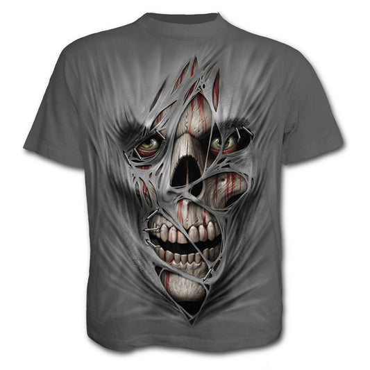 3D Printed T-Shirts Men Short Sleeve Skull Zombie Print T Shirt Rock Hip Hop Cosplay Tees