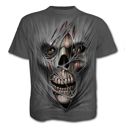3D Printed T-Shirts Men Short Sleeve Skull Zombie Print T Shirt Rock Hip Hop Cosplay Tees