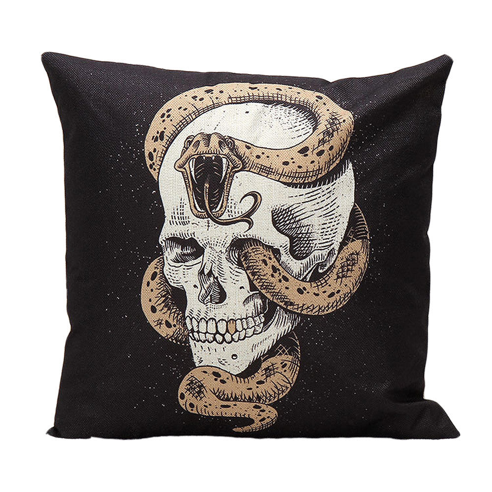 New Qualified Cushion Cover Halloween Skull Pillow Case Sofa Waist Throw Cushion Cover