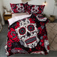 Sugar skull skeleton black death's-head design twin king queen double bedclothes