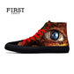 Classic Canvas Men Casual Shoes Fashion High Top Shoes Men Printed Canvas Sneakers