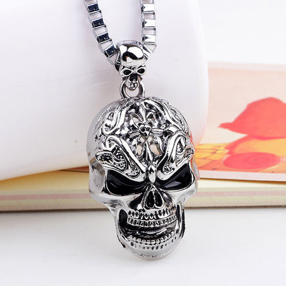 Super Fashion Punk Rock And Roll Wind Personalized Skull Pendant Necklaces