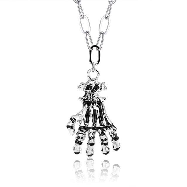 Super Fashion Punk Rock And Roll Wind Personalized Skull Pendant Necklaces