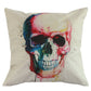 Linen Skull Throw Sofa Cashion Pillow Case Cover BedRoom