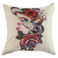 Linen Skull Throw Sofa Cashion Pillow Case Cover BedRoom