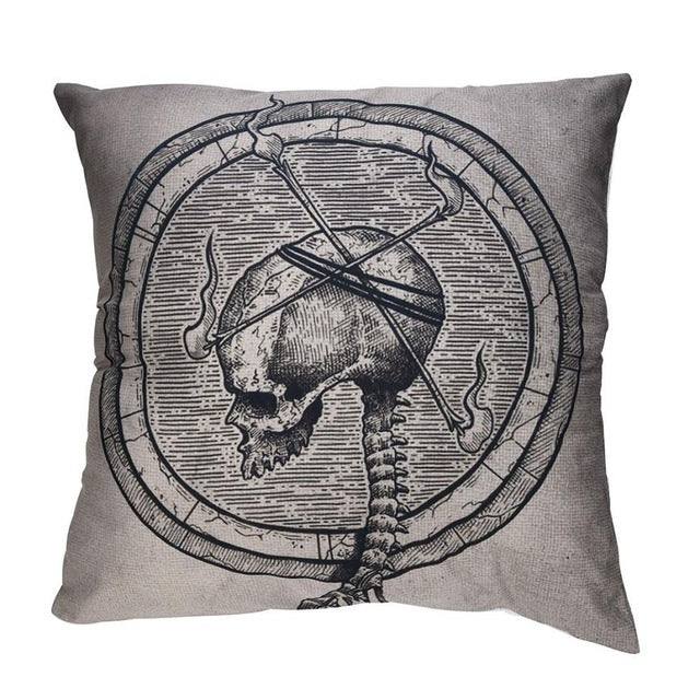 Skull Cushion Cover Home Decor 45*45cm Square Sofa Home Cafe Cushion Covers Car Seat Gifts