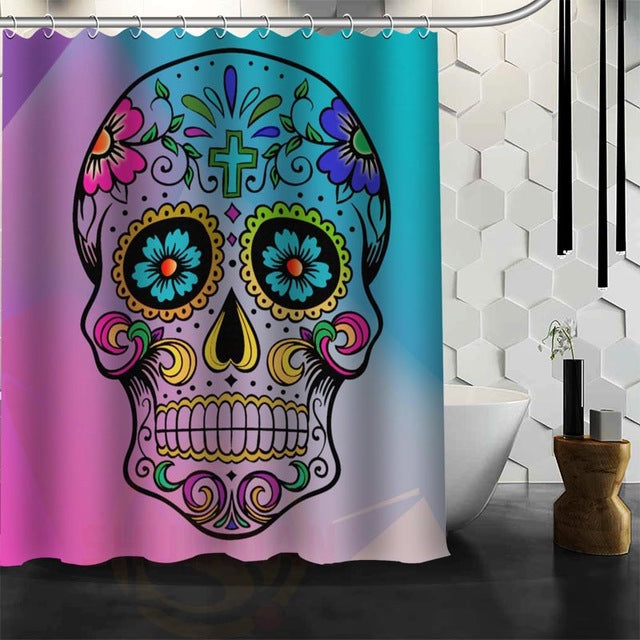Hot selling skull Custom Shower Curtain Bath Curtain Waterproof