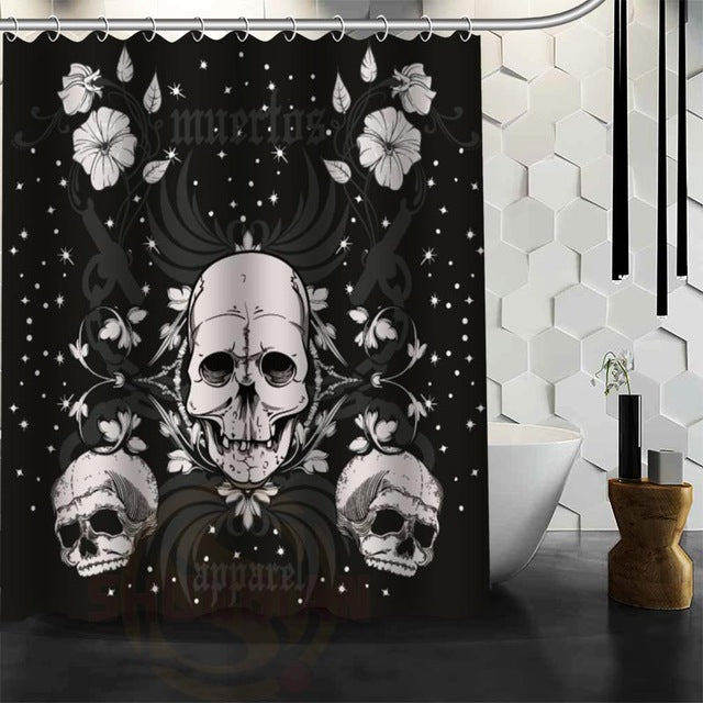 Hot selling skull Custom Shower Curtain Bath Curtain Waterproof