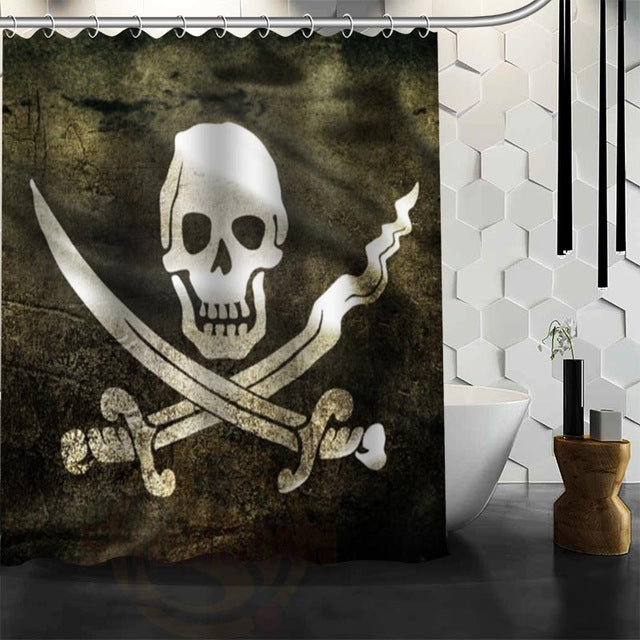 Hot selling skull Custom Shower Curtain Bath Curtain Waterproof