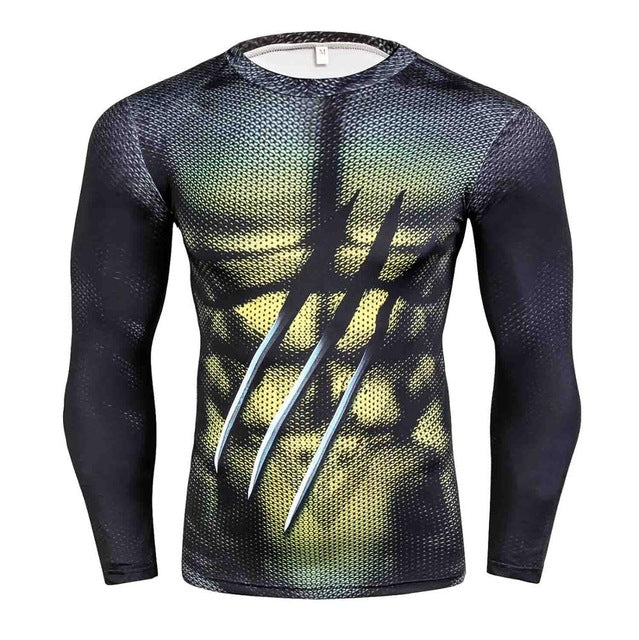 3D compression shirt fitness tights T-shirt crossfit quick dry