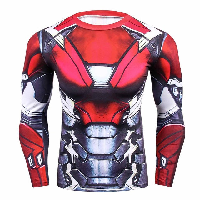 3D compression shirt fitness tights T-shirt crossfit quick dry