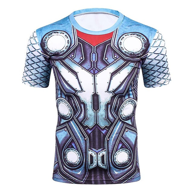 Fitness MMA Compression Shirt Men Anime Bodybuilding Short Cool skull 3D Printed