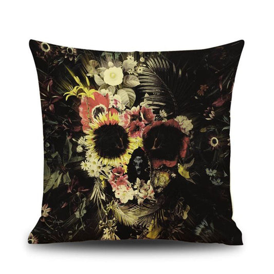 Practical Boutique Halloween Skull Pattern Square Throw Pillow Case Cushion Cover Sofa Decor