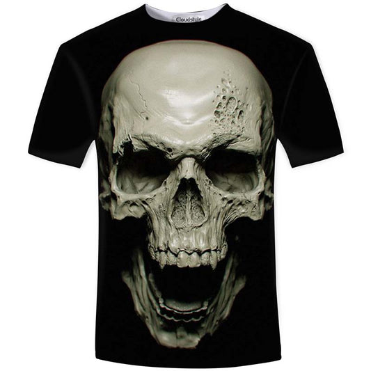 3D t shirt Street Fashion models love fashion skull soul chariot Rock T-shirt Men Clothes