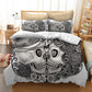 Couples skull Bedding Sets for queen Size sugar Flowers kissing skull duvet cover with pillowcase