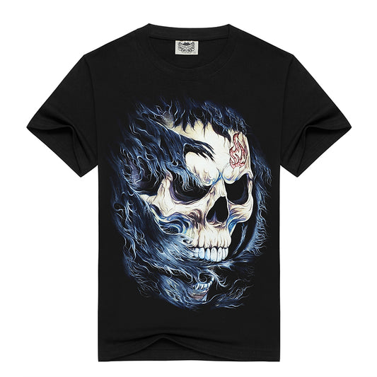 New summer style t-shirt men 3D skull casual brand mens t shirt cotton short sleeves