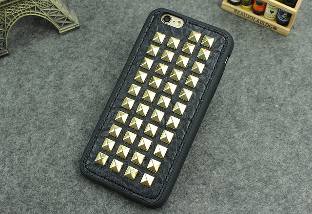 3D Cool Studs Rivet Punk Skull Design Silicone Case