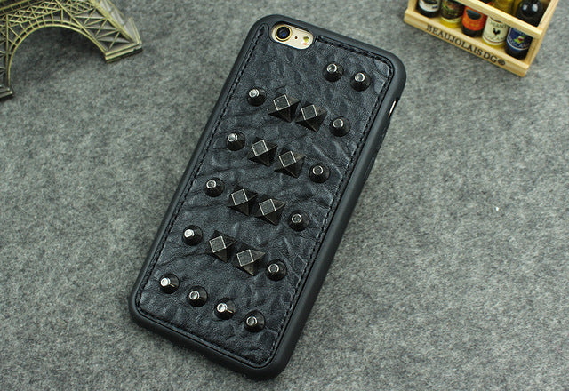 3D Cool Studs Rivet Punk Skull Design Silicone Case