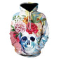 New Design Skull Poker Print Men / Hoodie Funny 3D Sweatshirt Pullover Hoodie Fashion S-6XL