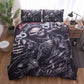 3D Black Motorcycle Skull Printed Duvet Cover Set 2/3pcs Single  Queen King