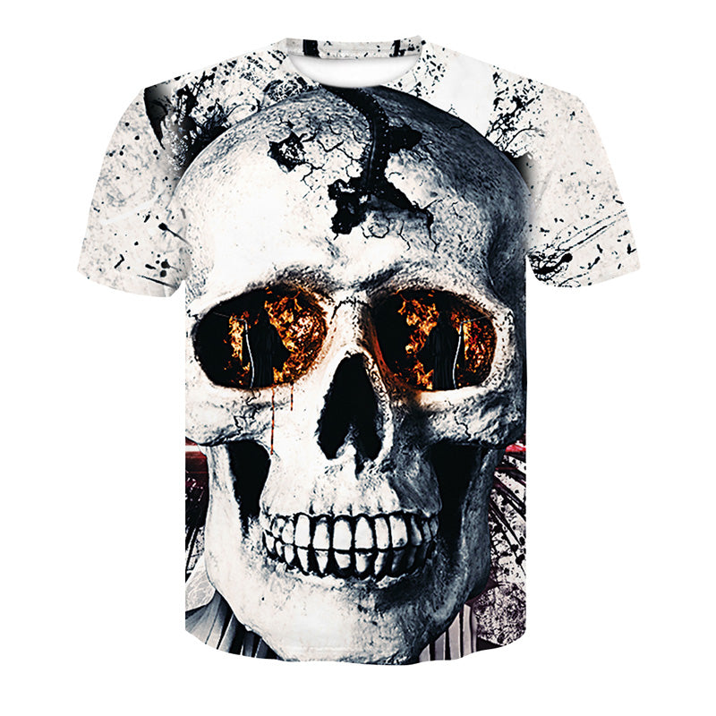 Men's t shirt Slim Fit 3D skull T Shirt Men T-Shirt Short Sleeve Tops Funny tshirt