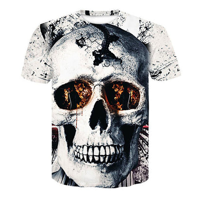 Men's t shirt Slim Fit 3D skull T Shirt Men T-Shirt Short Sleeve Tops Funny tshirt