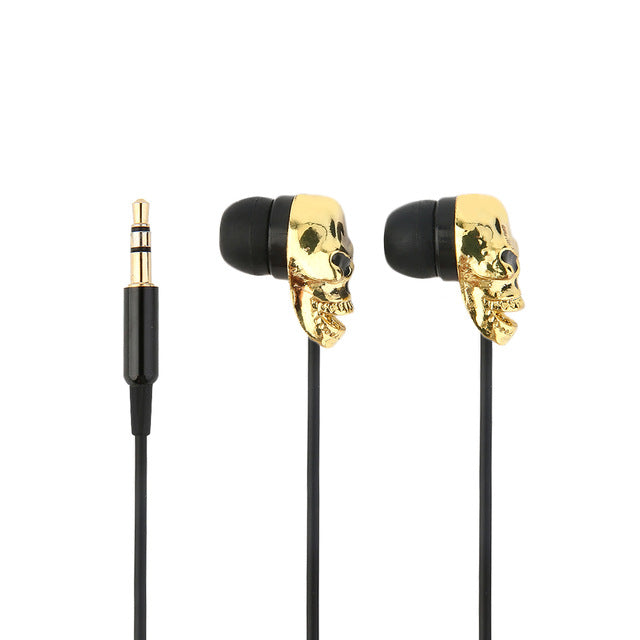 Metal Skull Stereo 3.5mm Headset Earphone for Smartphone for iPod MP3 MP4 PC