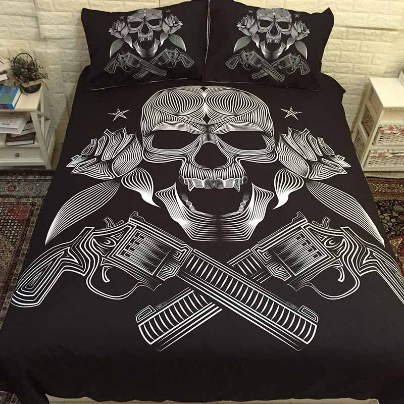 3D Sugar Skull Cool Bedding Sets Comforter Bed Cover Homemade Bedspread Duvet Cover Set