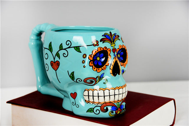 Creative Coco Movie Skull 3D Milk Drink Cup of Coffee Mugs High-capacity Office Ceramic Mug