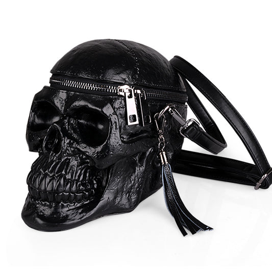 Arsmundi Originality Women Bag Funny Skeleton Head Black handbag